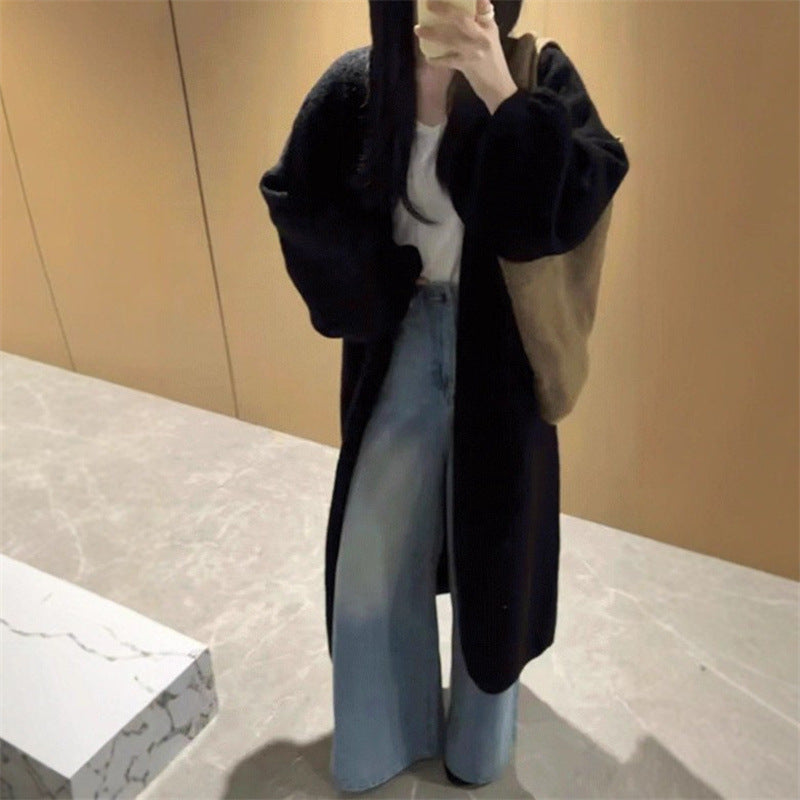 Damen Oversized Kleid Voluminöse Ärmel Knopfdetails Norvielle