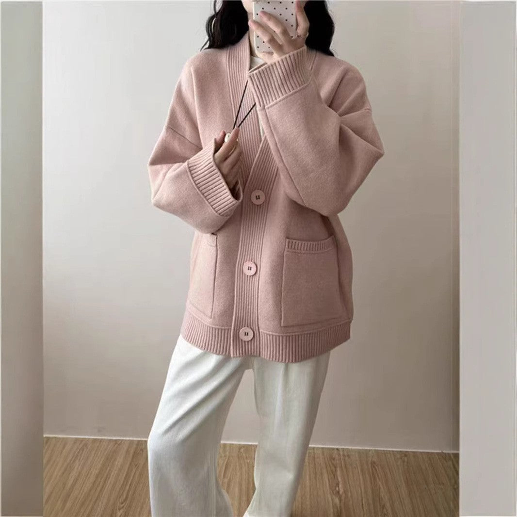 Damen Strickcardigan Lässig Mit Taschen Modern Norvielle