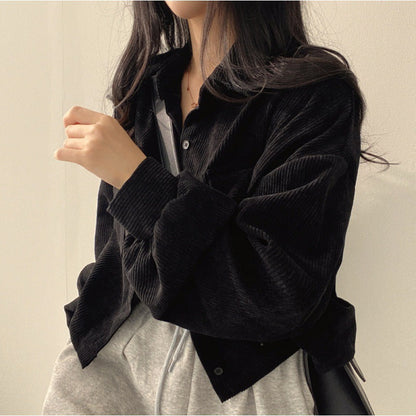 Herrenjacke Cord Weich Puffärmel