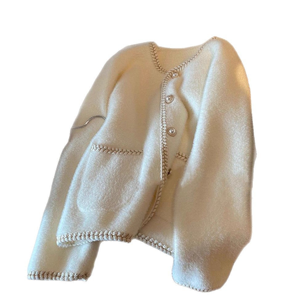 Damen Strickjacke mit Perlenverzierungen Elegantes Design