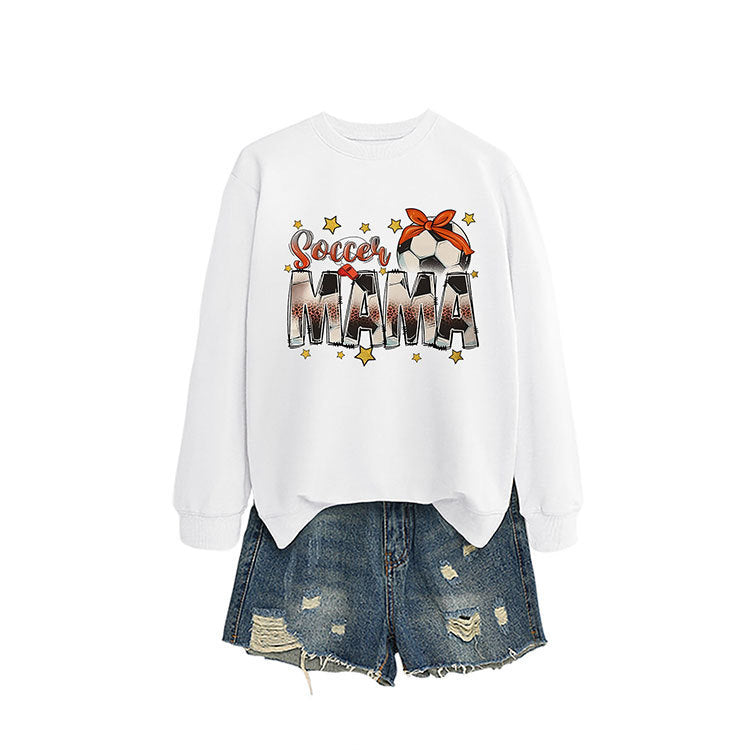 Damen Sweatshirt Soccer Mama Aufdruck Bequem Norvielle