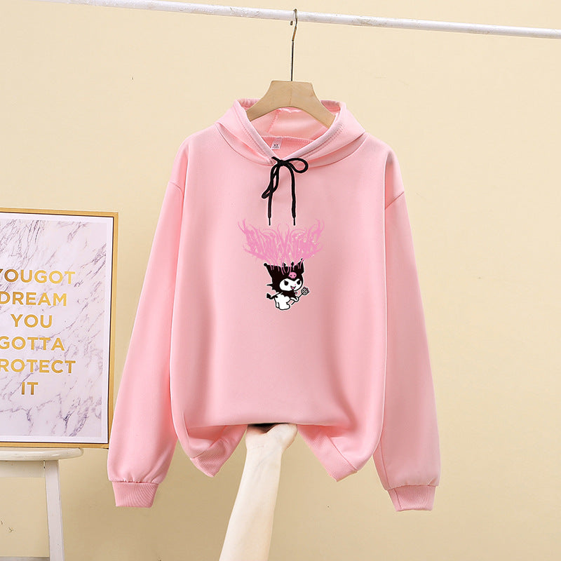 Damen Kapuzenpullover Cartoon-Motiv Norvielle