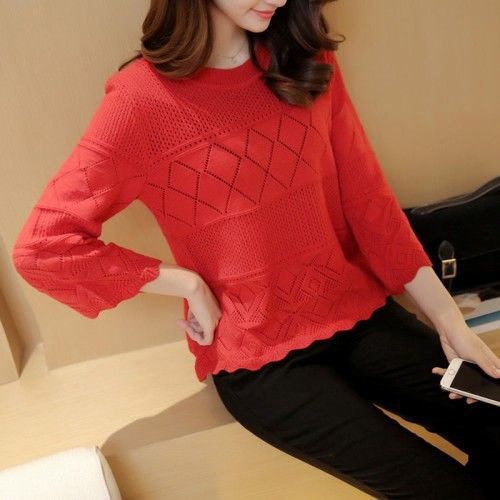 Damen Strickpullover Strukturiertes Muster Norvielle