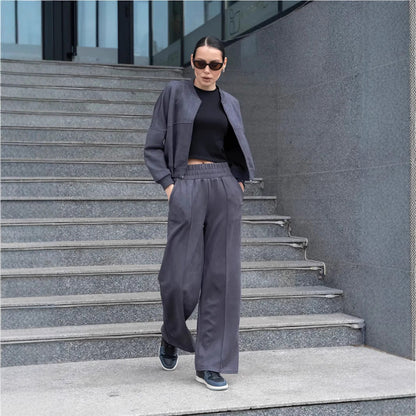Damen Kapuzenoverall Elastischer Bund Schwarz - Norvielle