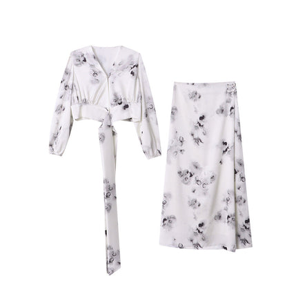 Damen Maxikleid Floralmuster Feminin Norvielle