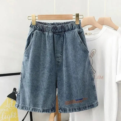Damen Denim-Shorts Elastischer Bund