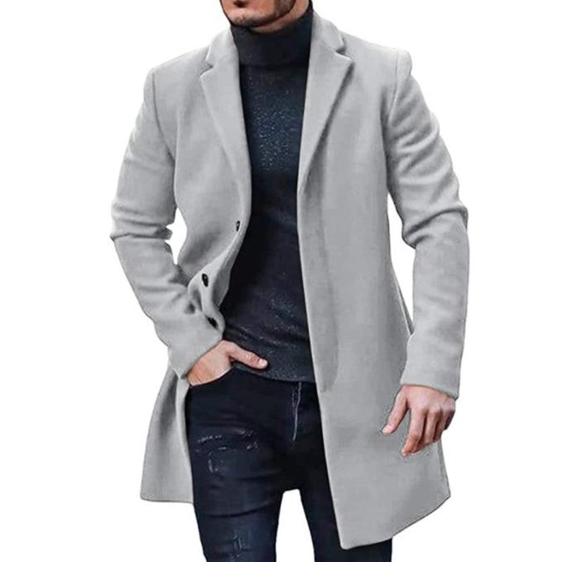 Herren Klassischer Wollmantel Norvielle