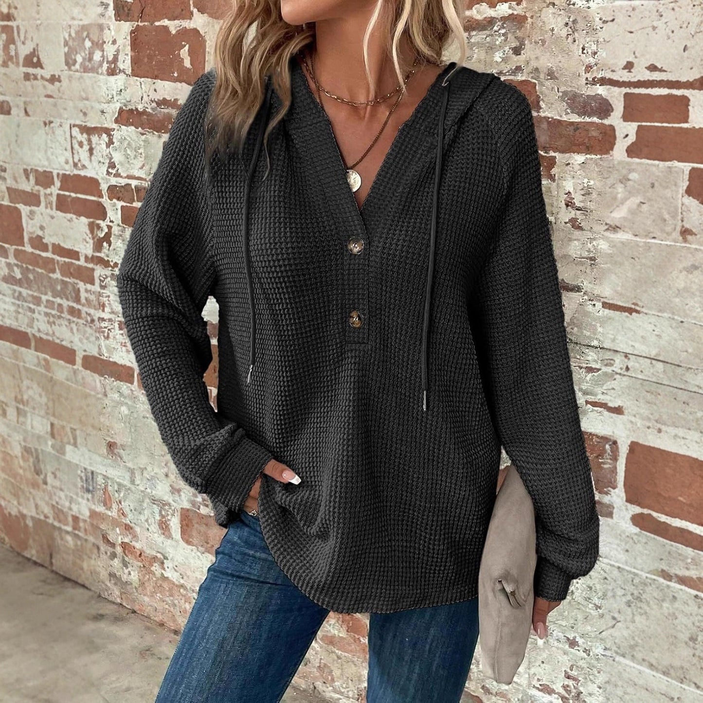 Damen Kapuzenpullover Langarm Norvielle