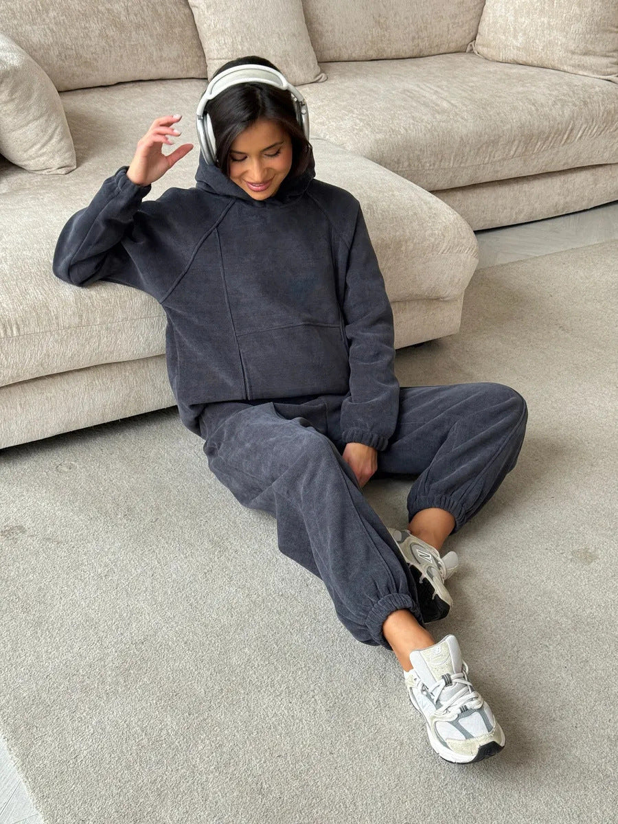 Damen Hoodie Set Elastisch Bequem Norvielle