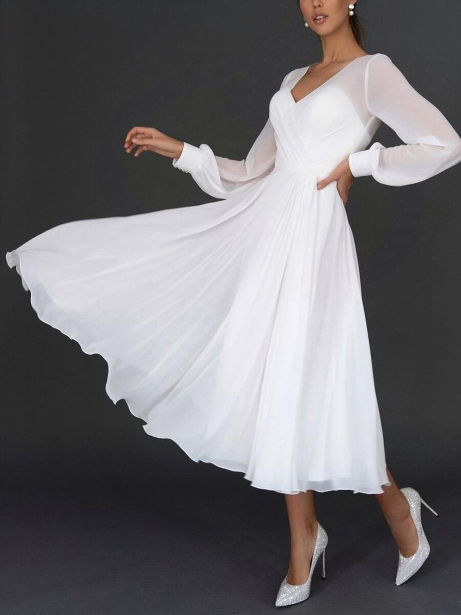 Elegantes Damen Flatterkleid