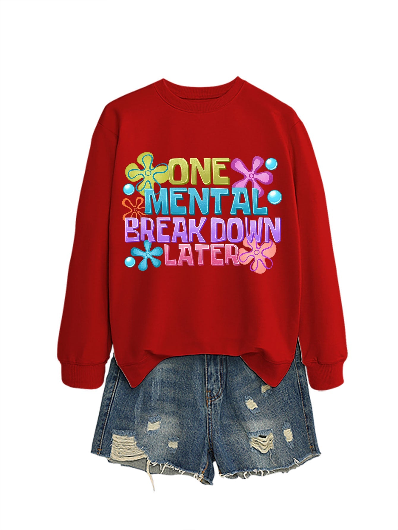 Damen Sweatshirt Kreativer Aufdruck Norvielle