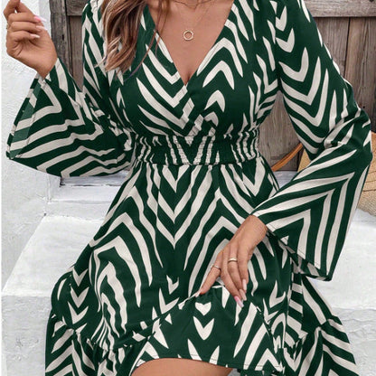 Damen Wickelkleid Voluminöser Rock Norvielle - Norvielle