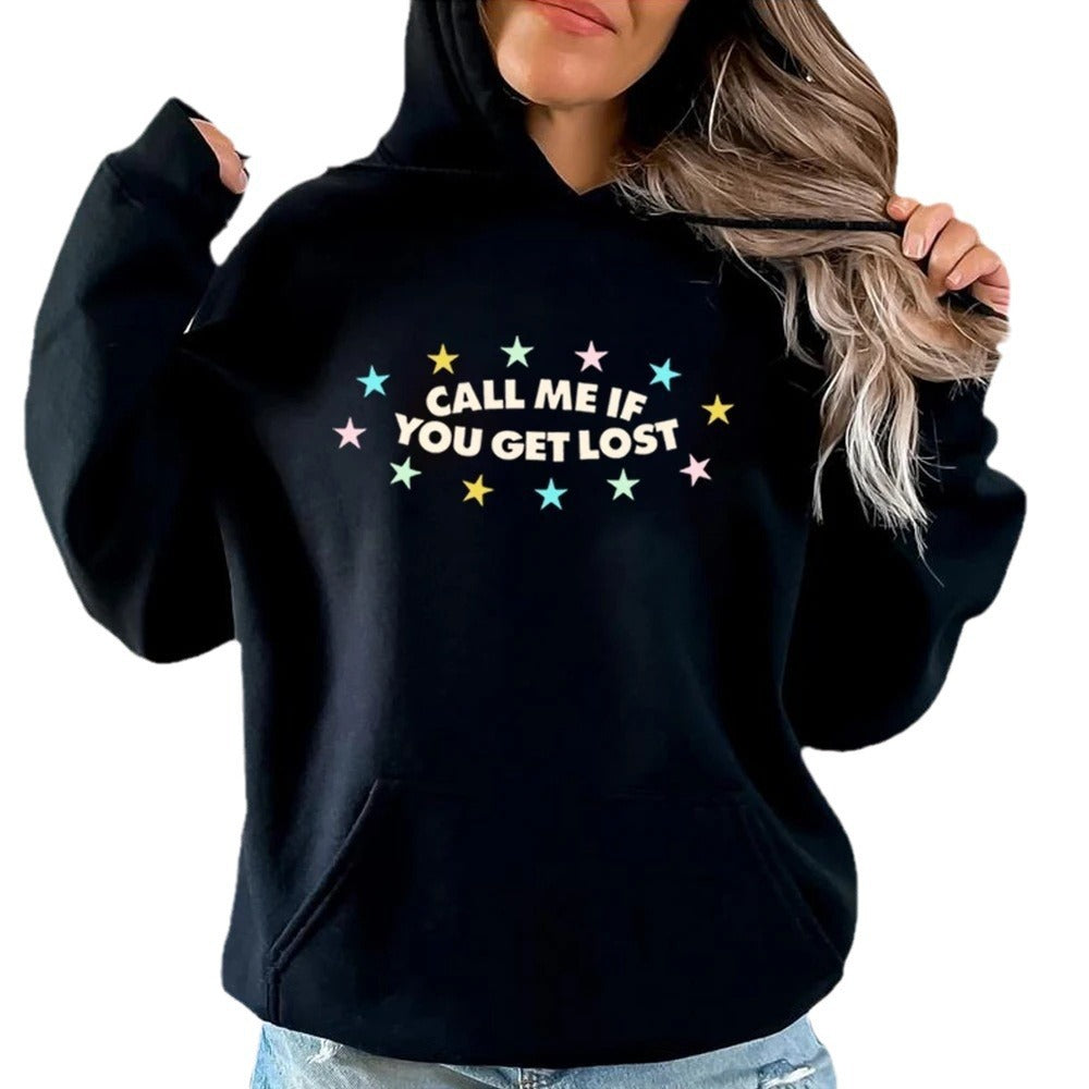 Damen Kapuzenpullover Lässig Mit Aufdruck Norvielle