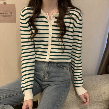 Damen Strickpullover Langärmlig Knopfverschluss Norvielle