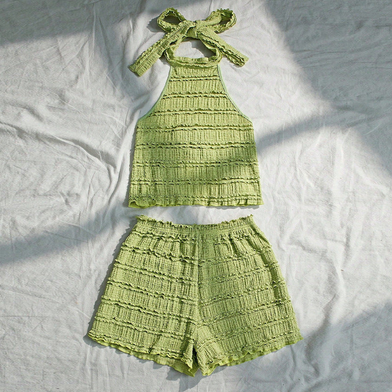 Damen Two-Piece Set Strukturiertes Material Luftig Norvielle - Norvielle