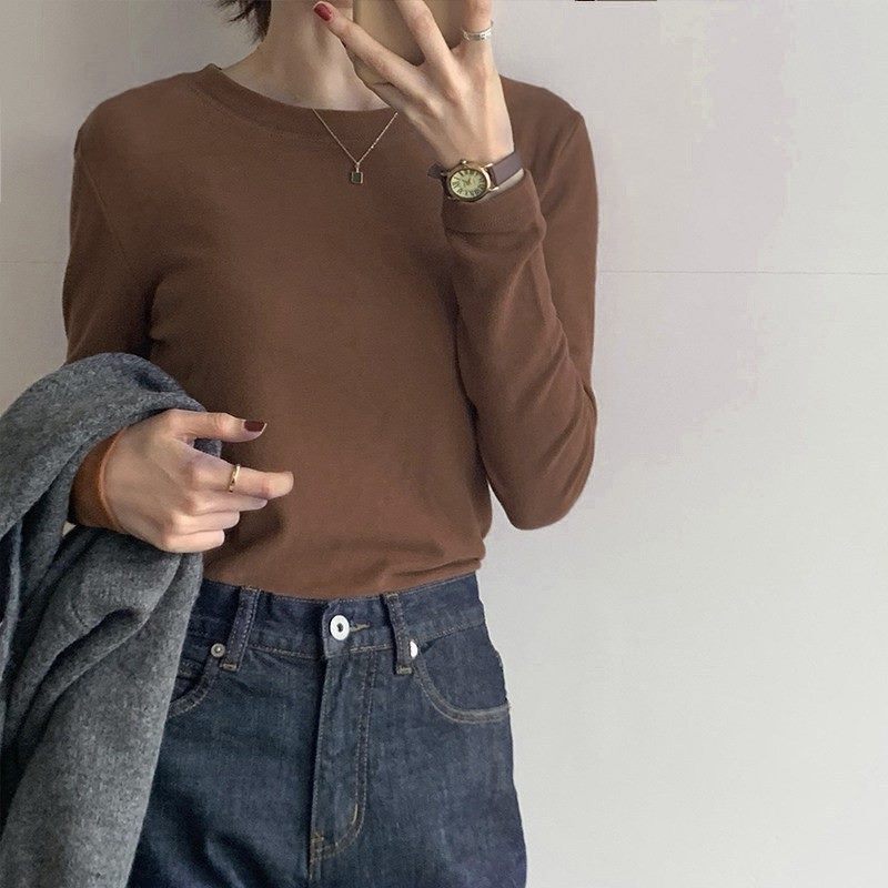 Damen Langarmshirt Feine Struktur Norvielle
