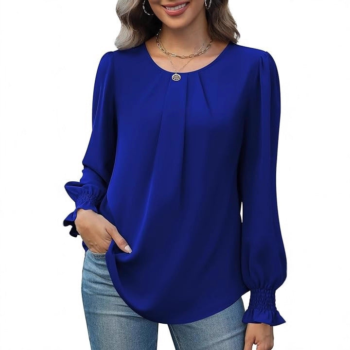 Damen Bluse Puffärmel Norvielle Elegantes Design - Norvielle