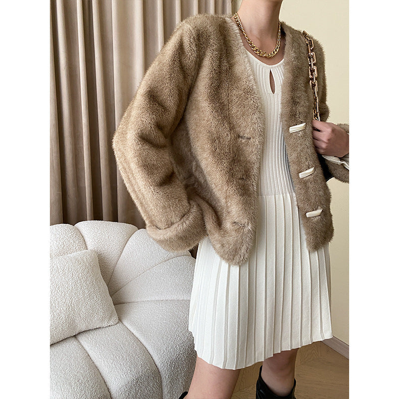 Damen Strickjacke Kurz Weiches Material Elegant