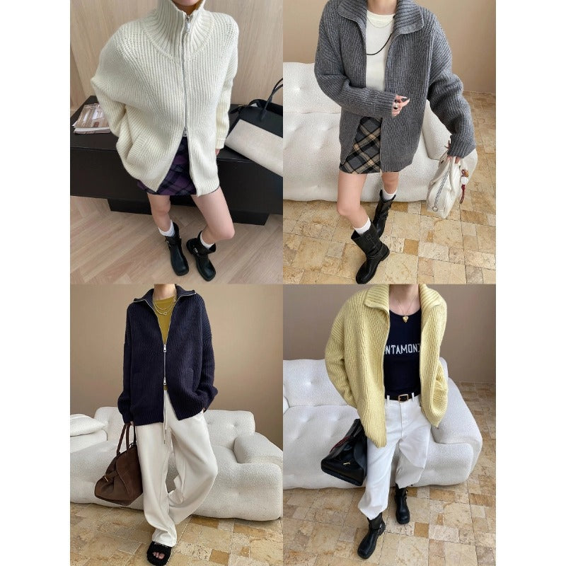 Damen Strickjacke Kurz Locker Norvielle