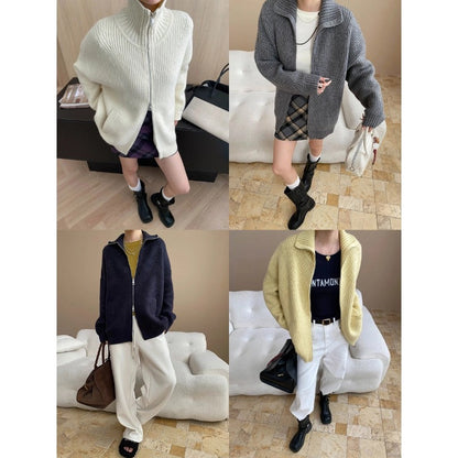 Damen Strickjacke Kurz Locker Norvielle