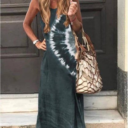 Damen Maxikleid Tie-Dye-Design Leicht Norvielle