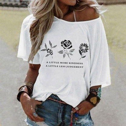 Damen T-Shirt Boho-Stil Floralmuster Norvielle