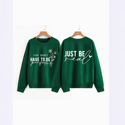 Damen Pullover Lässig Mit Botschaften Norvielle