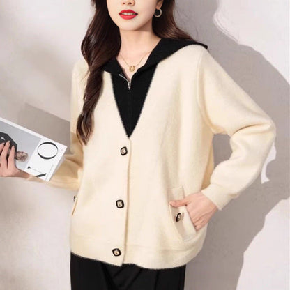 Damen Strickjacke Edle Knöpfe Norvielle - Norvielle