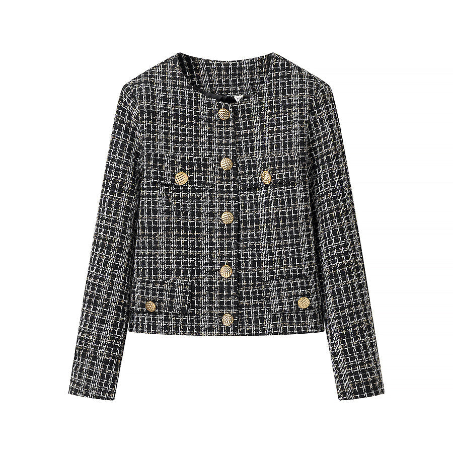 Damen Tweedjacke mit goldenen Knöpfen