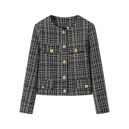 Damen Tweedjacke mit goldenen Knöpfen