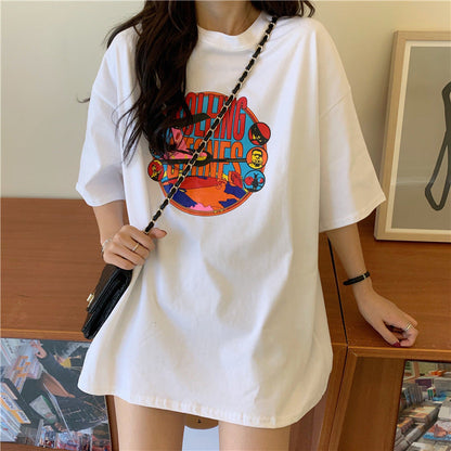 Damen T-Shirt-Kleid Lässiger Schnitt Modernes Design