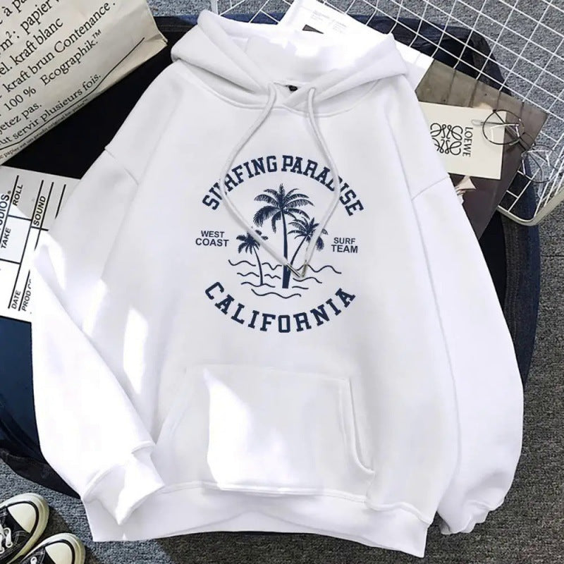 Damen Kapuzenpullover Baumwollmischung Lässig