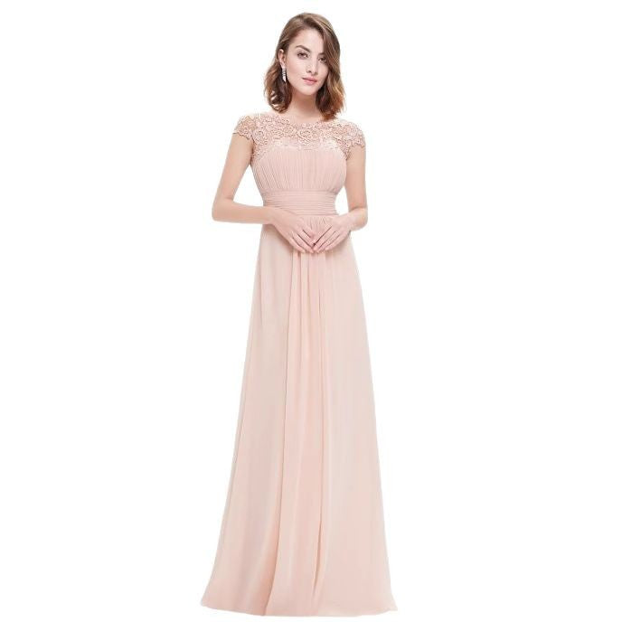 Damen Abendkleid Spitzenoberteil Raffter Rock Norvielle