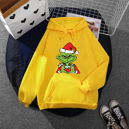 Damen Kapuzenpullover Grinch Motiv Norvielle