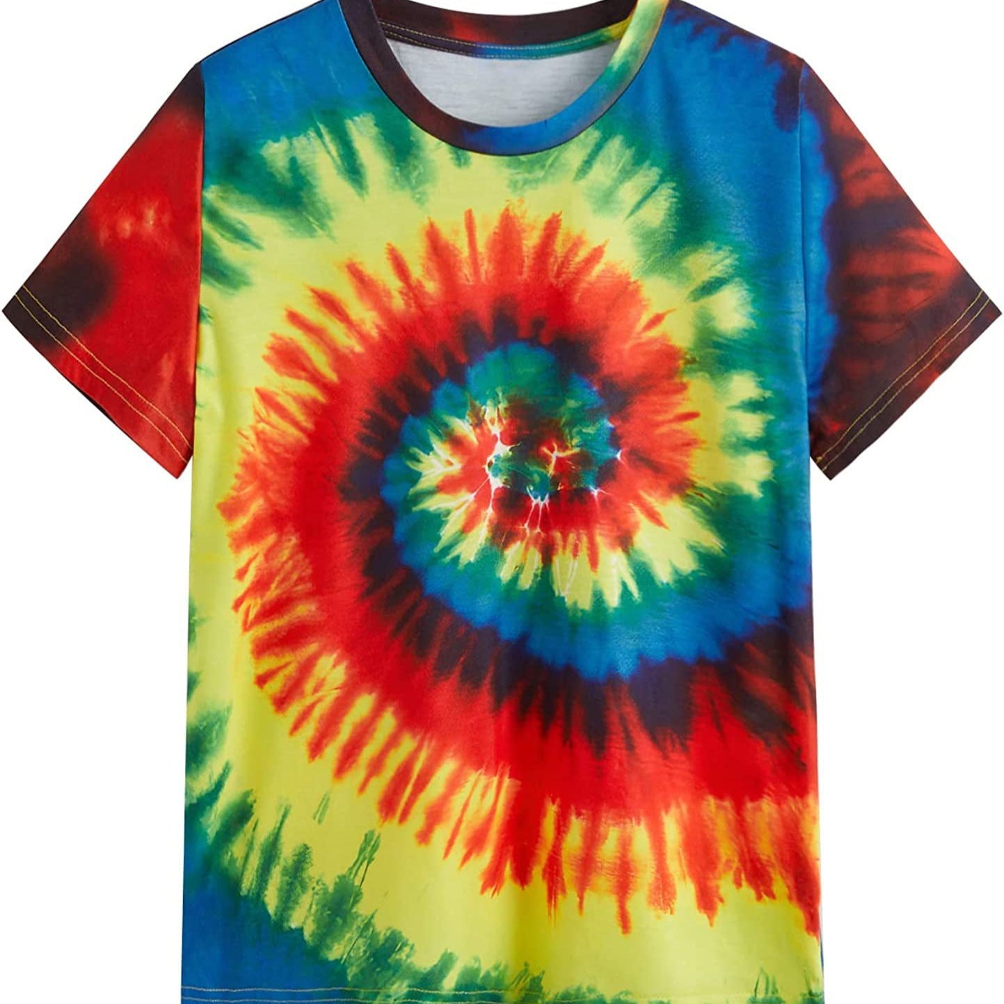 Damen Tie-Dye T-Shirt Baumwolle Bunt
