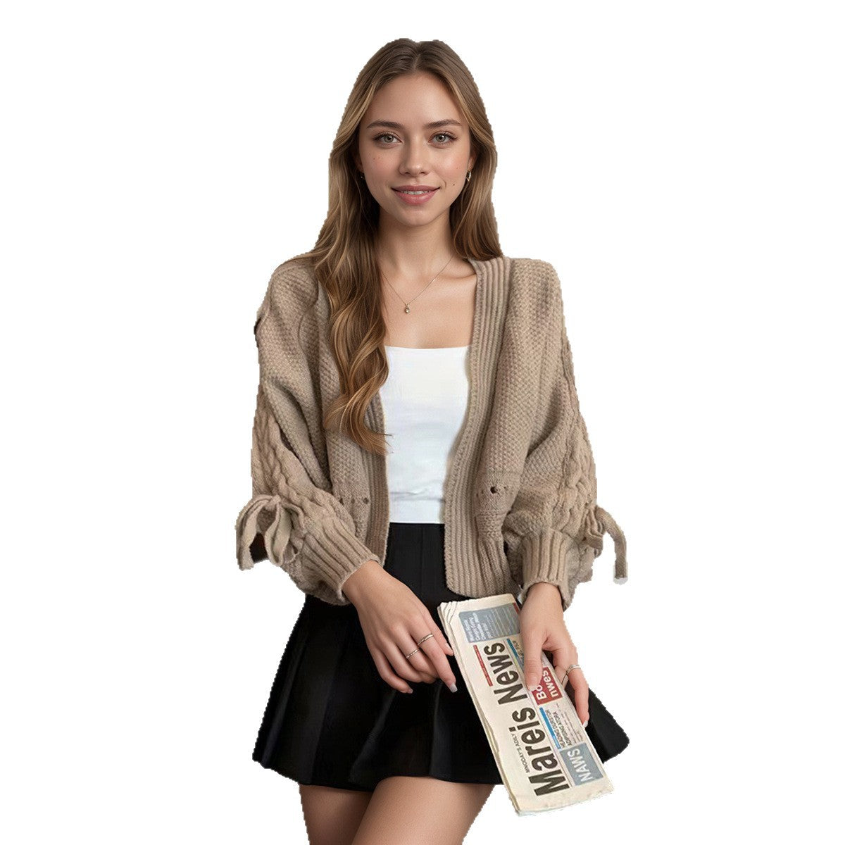 Damen Strickcardigan Lässiger Schnitt Norvielle