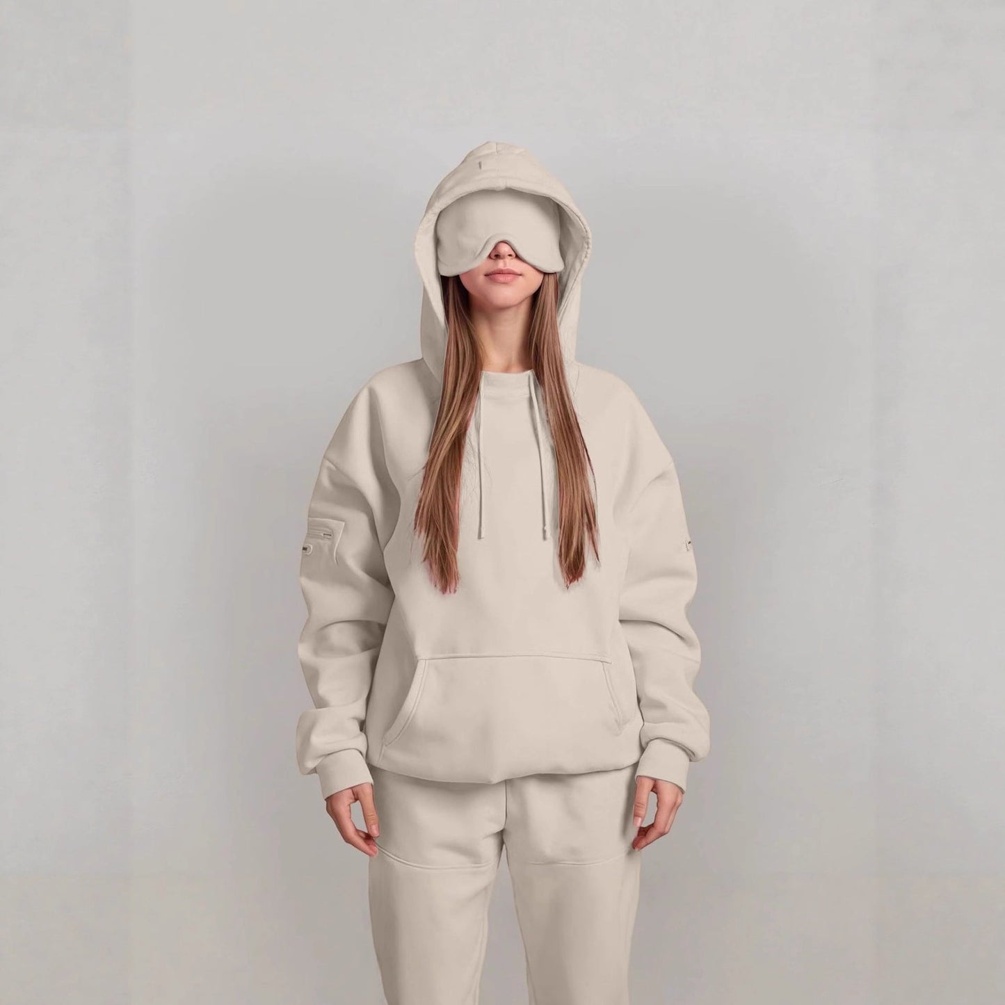 Damen Kapuzenpullover mit Schlafmaske Norvielle
