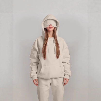 Damen Kapuzenpullover mit Schlafmaske Norvielle