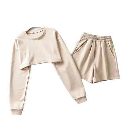 Damen Crop- und Shorts Set Norvielle
