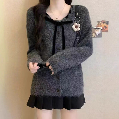 Damen Cardigan Kuschelig Modischer Kragen Norvielle