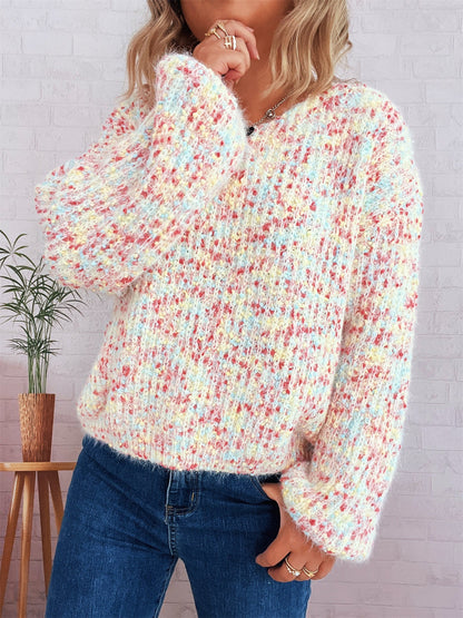 Damen Strickpullover Gemütlich Norvielle