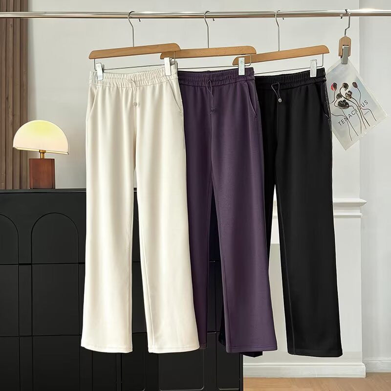 Damen Sportliche Freizeithose Elastischer Bund Seitliche Taschen - Norvielle