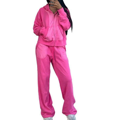 Damen Sportanzug Moderner Hoodie Weite Hose Norvielle