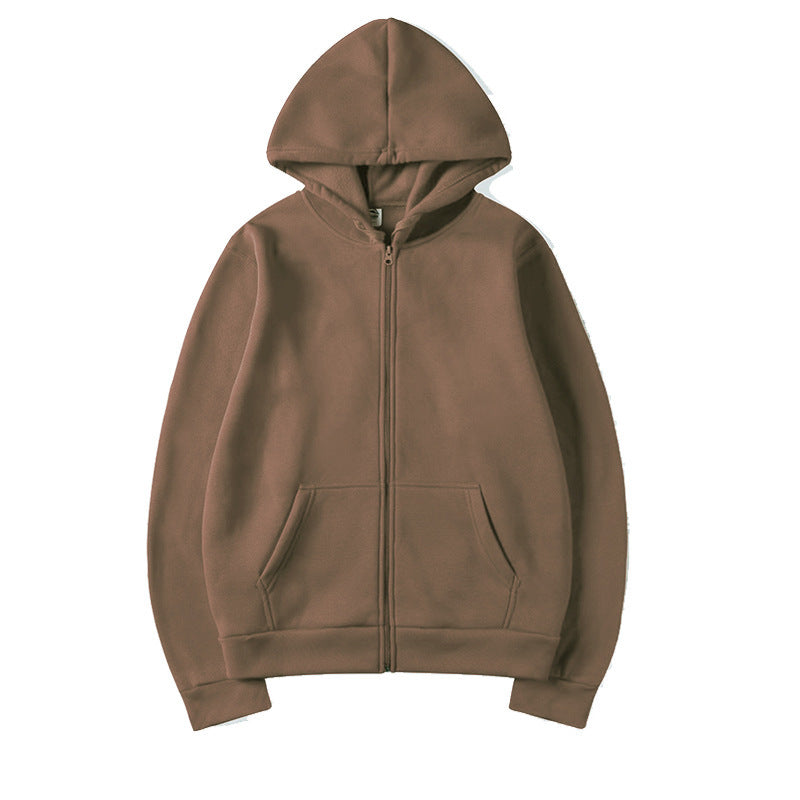 Damen Kapuzensweatshirt Durchgehender Reißverschluss Seitentaschen