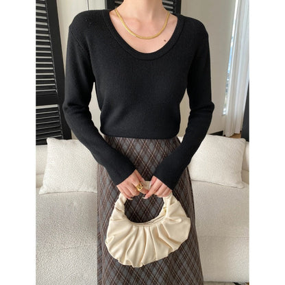 Damen Feinstrickpullover V-Ausschnitt Länge Langärmelig Norvielle