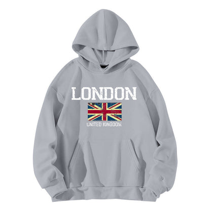 Damen Kapuzenpullover London-Style Kängurutasche Gemütlicher Schnitt