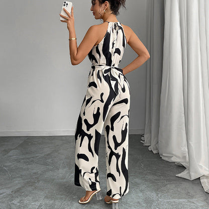 Damen Jumpsuit Norvielle Aufregendes Muster Weites Bein