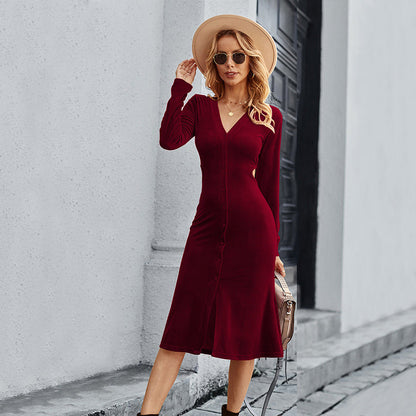 Damen Midikleid Raffinierte Cut-Outs Seitlicher Schlitz Norvielle
