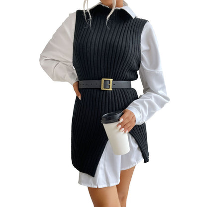 Damen Strickkleid Tailliert Modern Norvielle