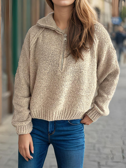 Damen Strickpullover Oversized Ärmel Norvielle